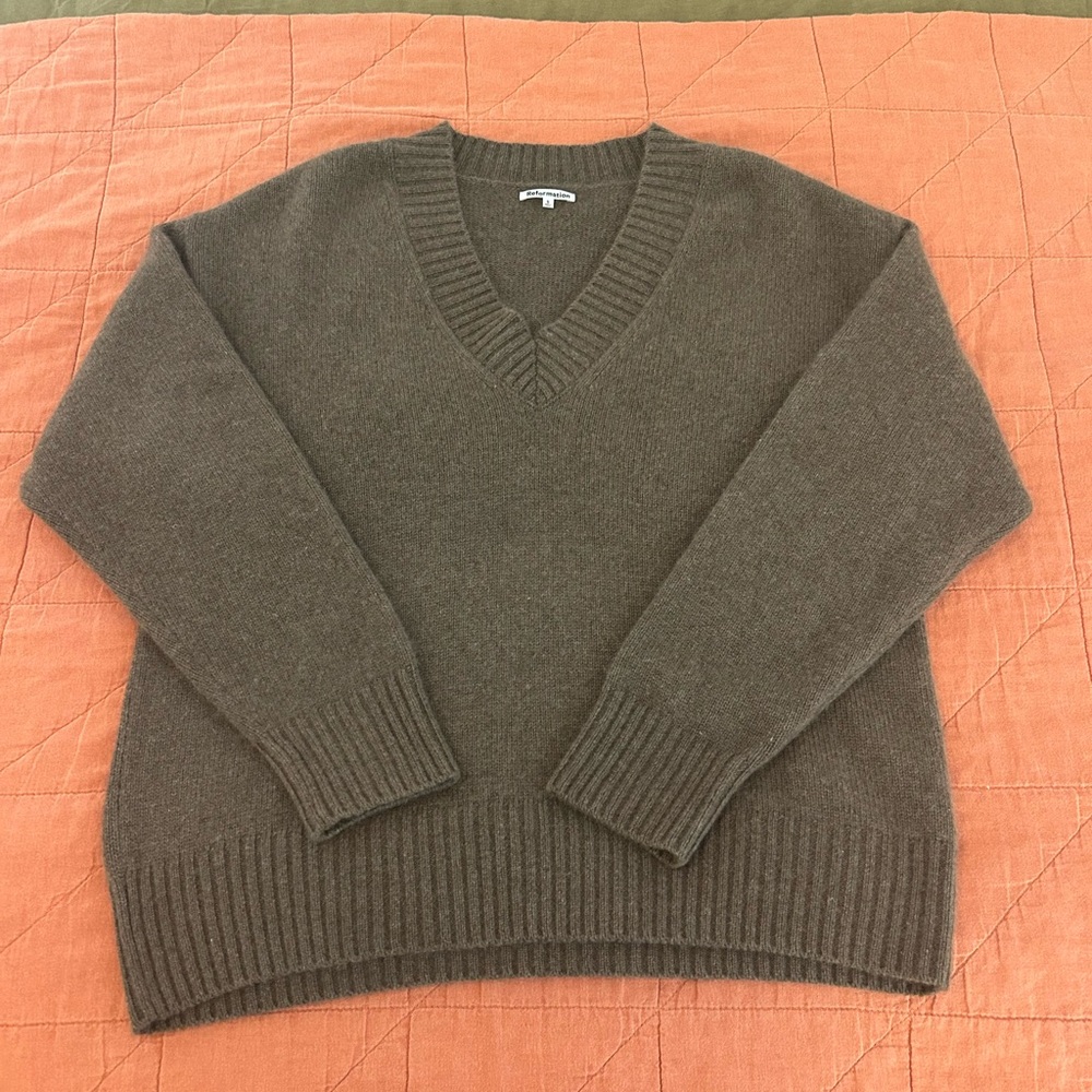 Reformation Jadey Cashmere Sweater in Dachshund, Size Small